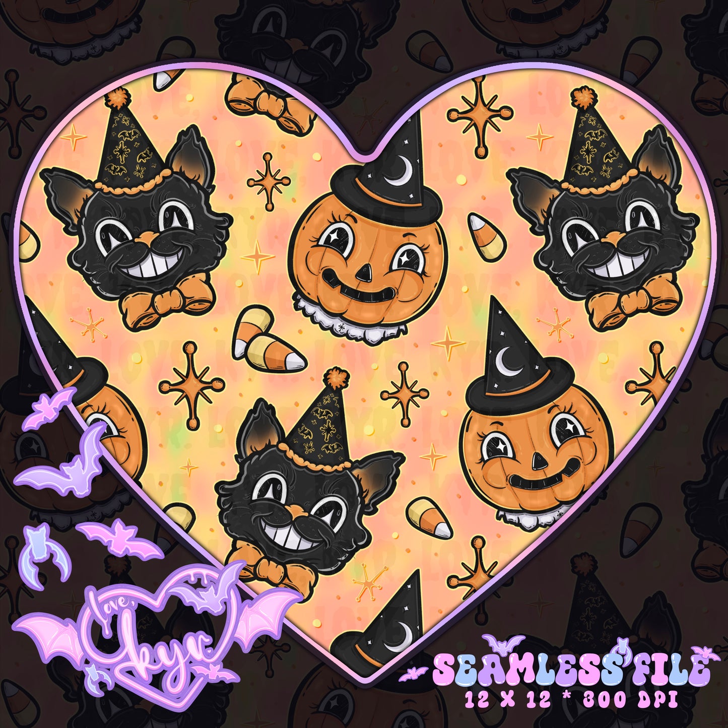 Vintage Halloween Seamless File