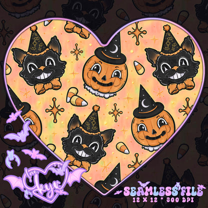 Vintage Halloween Seamless File