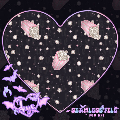 Kawaii Popcorn Seamless File Coord
