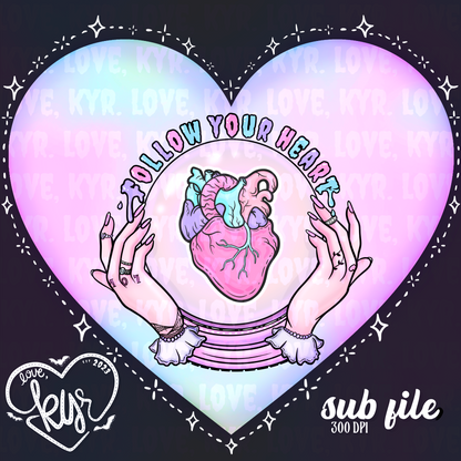 Follow You Heart Transparent Sub File PNG