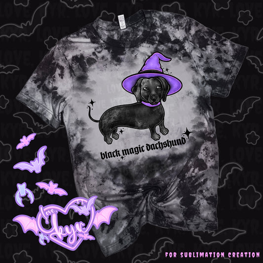 Black Magic Dachshund Sub File PNG