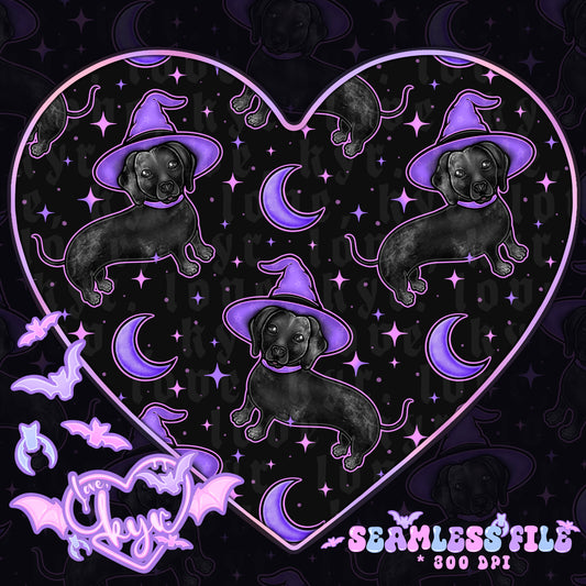 Black Magic Dachshund Seamless File