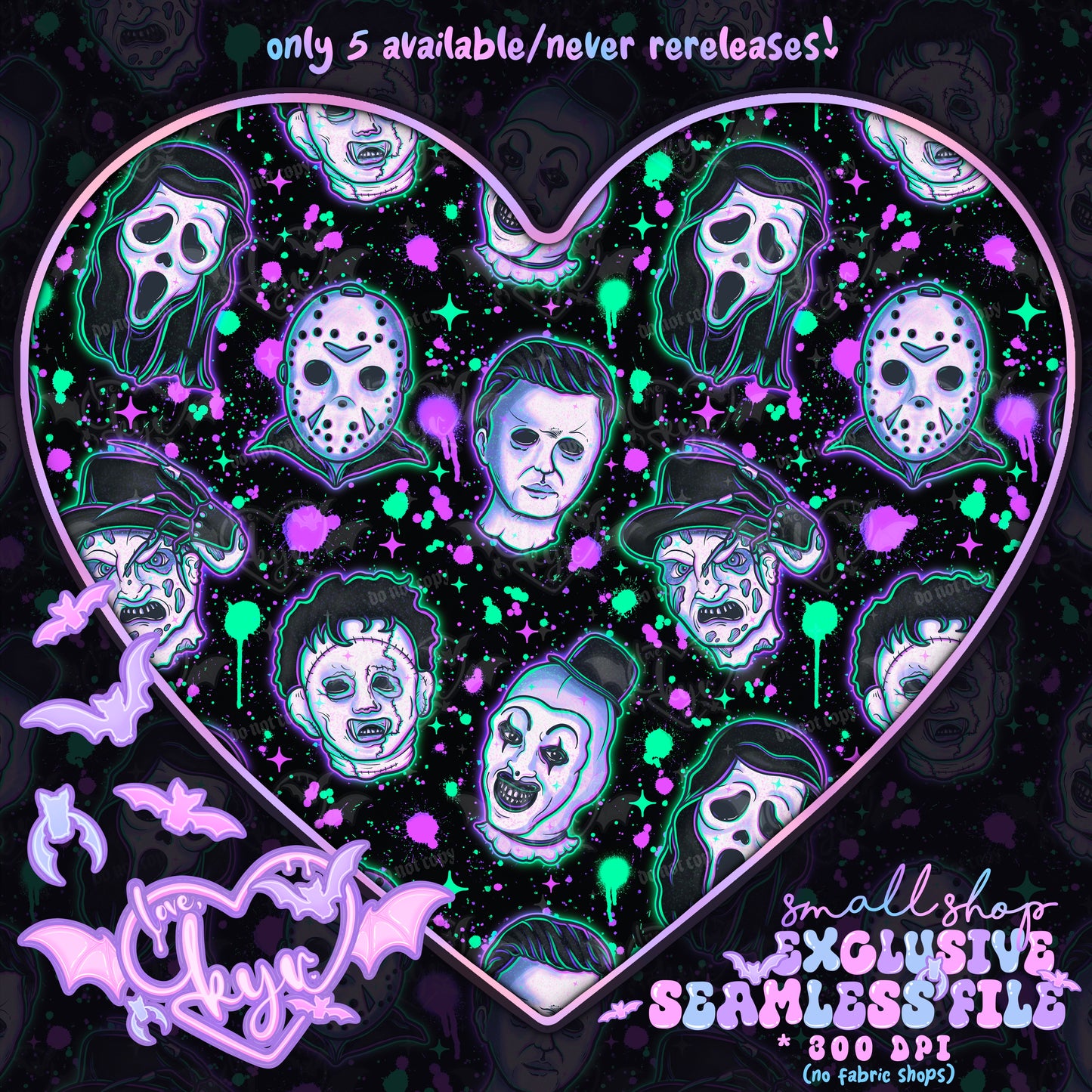 Neon Nightmares Seamless File