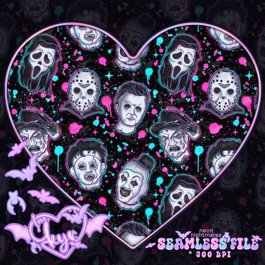 Neon Nightmares Seamless File