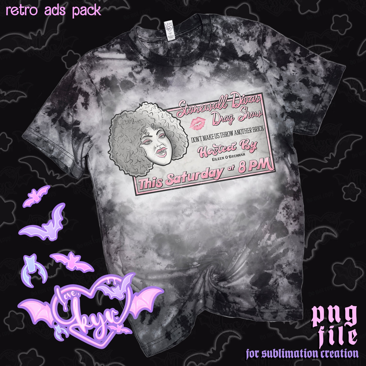 Retro Ads Sub File PNG Pack