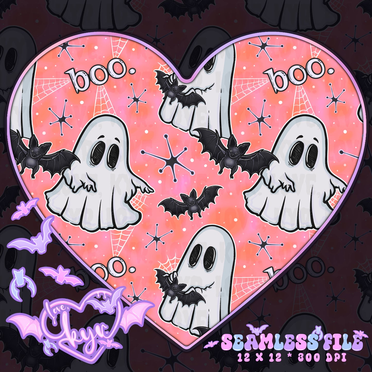 Retro Ghosts Seamless File