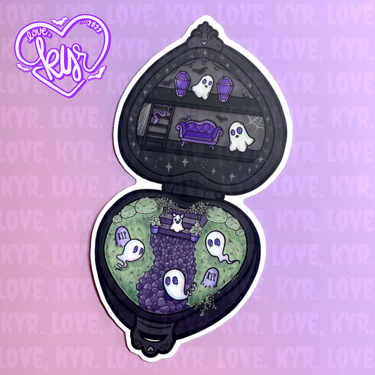 Goth Polly Pocket Sticker 5”