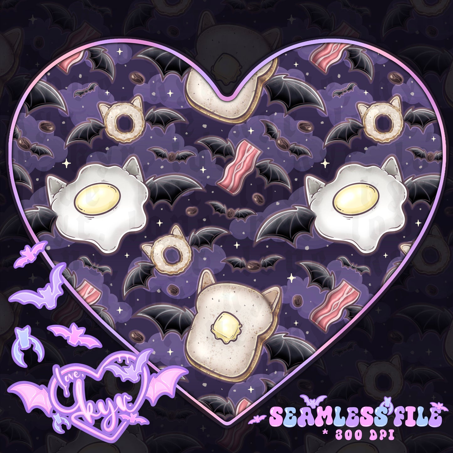 Breakfast Bats Seamless File
