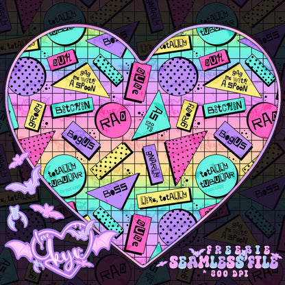 Totally 80’s Freebie Seamless File