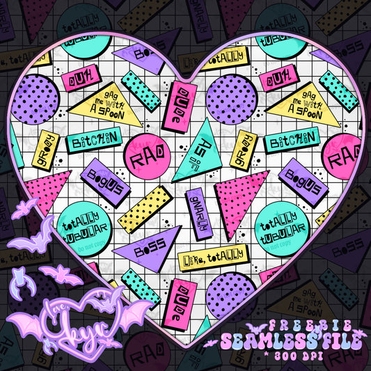 Totally 80’s Freebie Seamless File