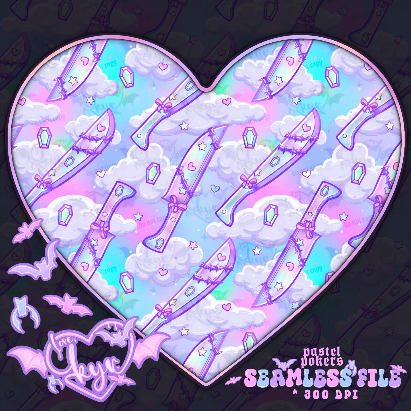 Pastel Pokers Seamless File