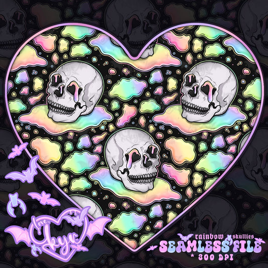 Rainbow Skullies Seamless File