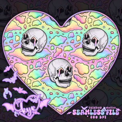 Rainbow Skullies Seamless File