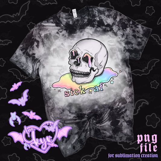 Rainbow Skully Sub File PNG