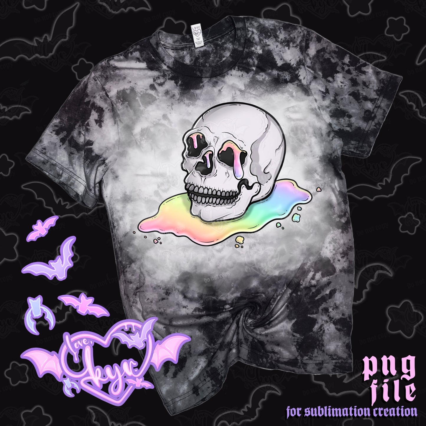 Rainbow Skully Sub File PNG