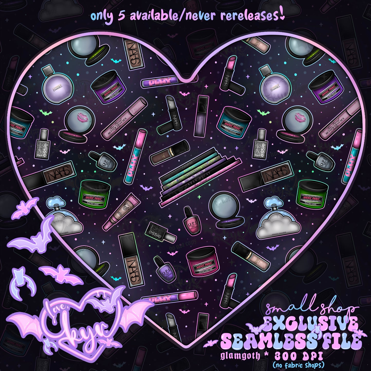 Tossed Glamgoth Seamless File