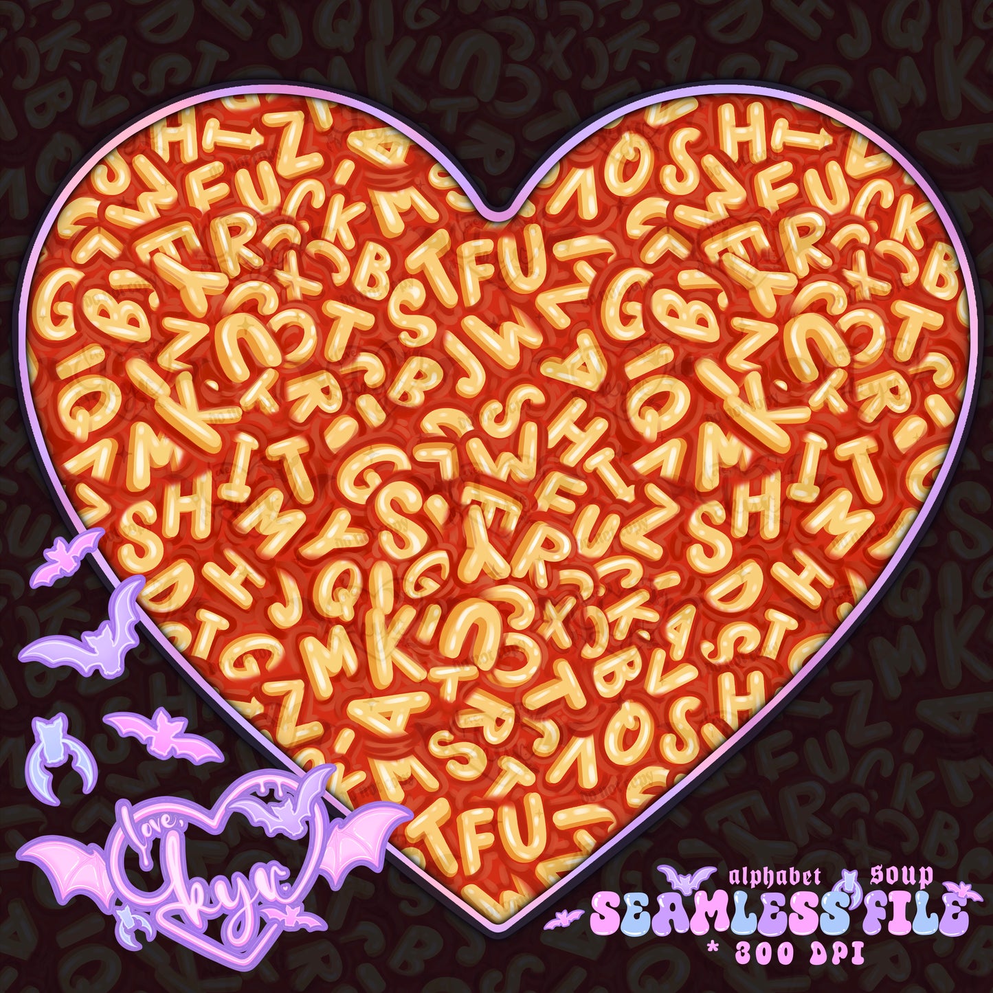 Alphabet Spaghet Seamless File