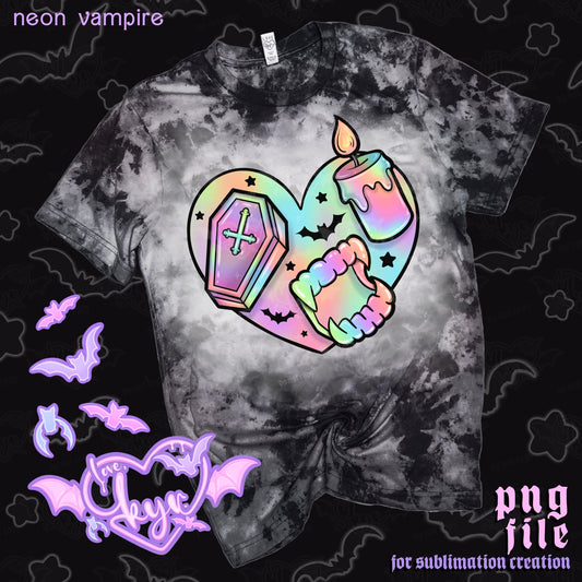 Neon Vampire Sub File PNG