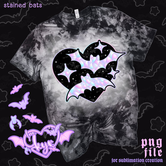Stained Bats Sub File PNG