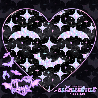 Stained Bats Seamless File