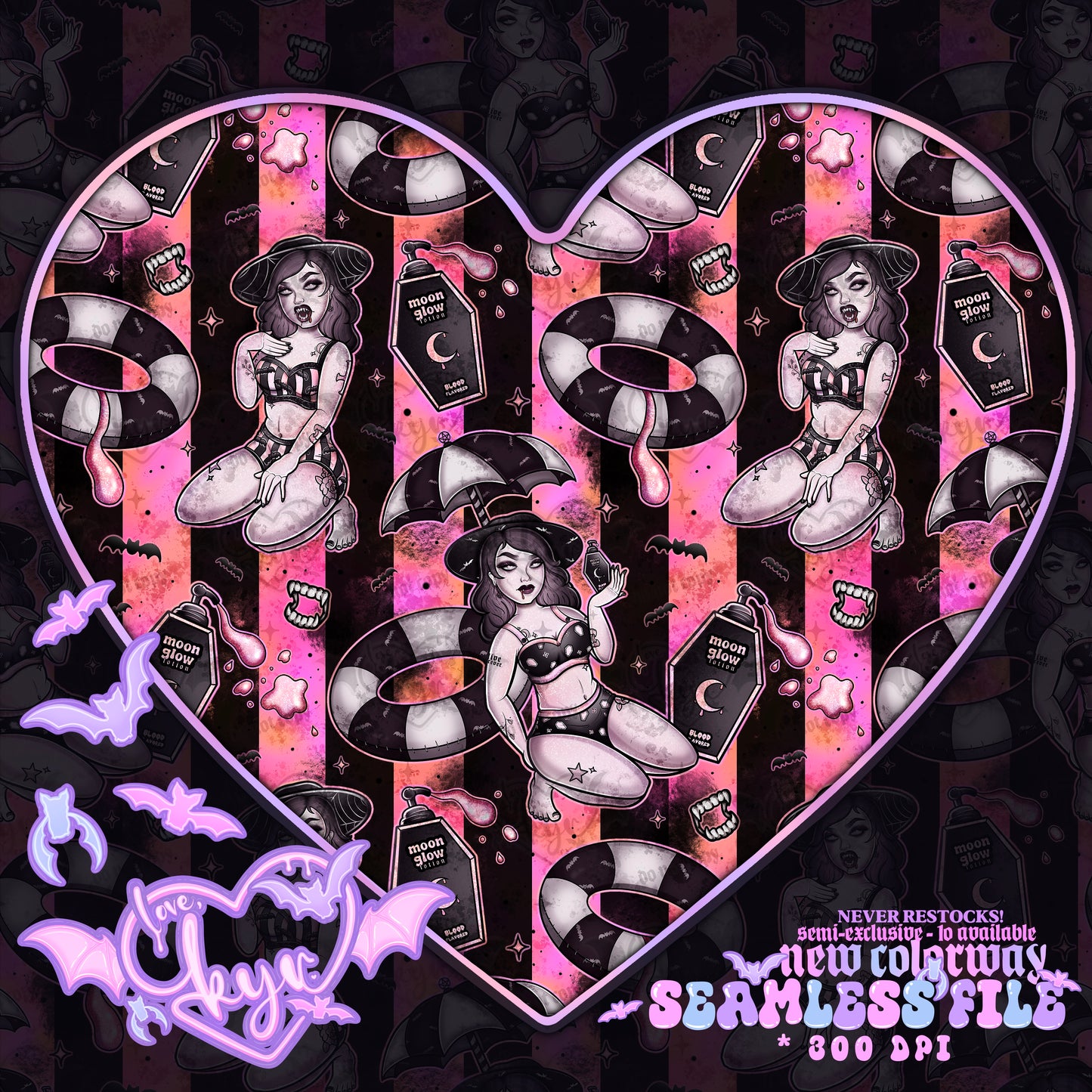 Beachy Vampire Pinup Seamless File