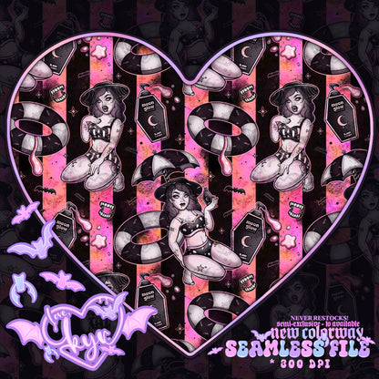Beachy Vampire Pinup Seamless File