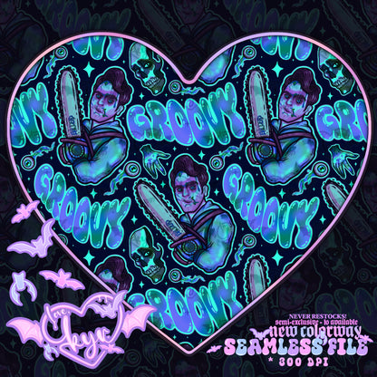 Evil Dead Groovy Seamless File