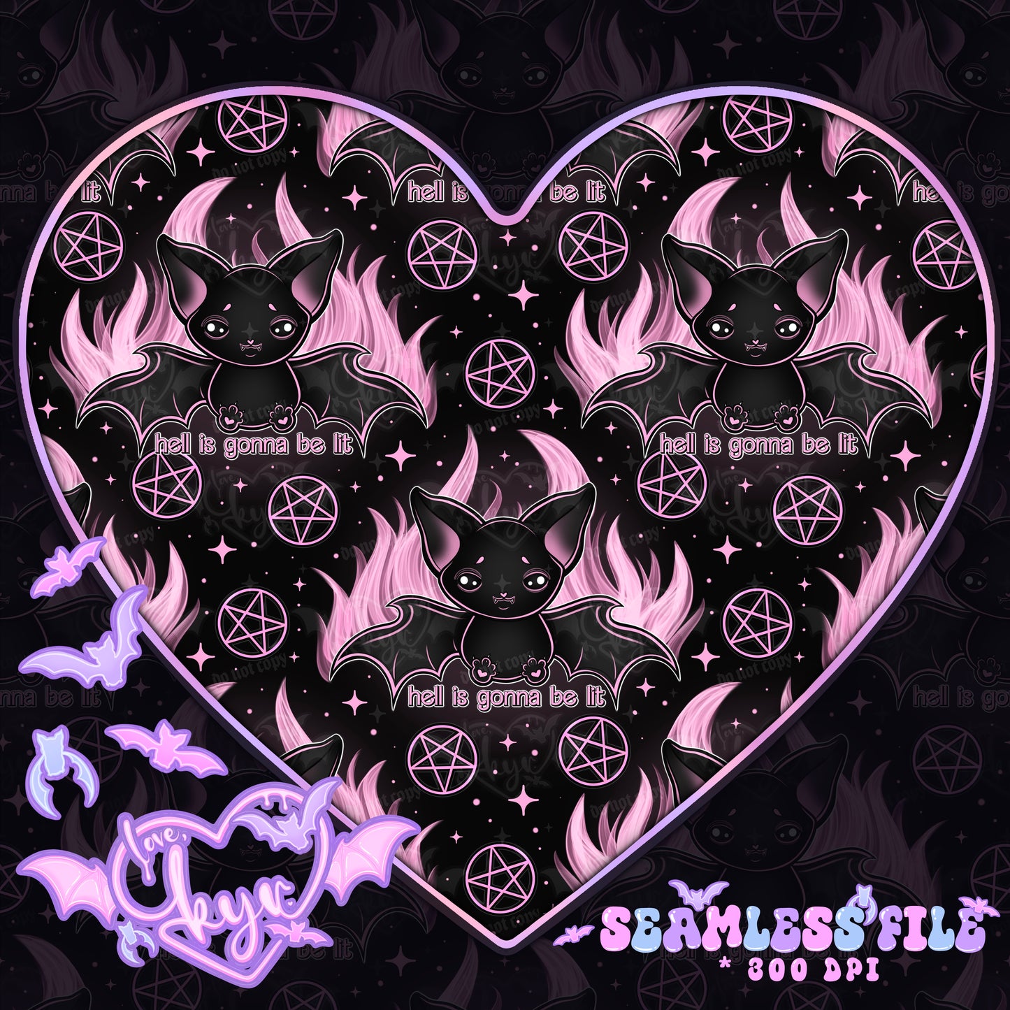 Hell Is Gonna Be Lit Seamless File